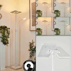 Lampadaire à vasque Janze LED Blanc, 2 lumières