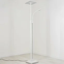 Lampadaire à vasque Janze LED Blanc, 2 lumières