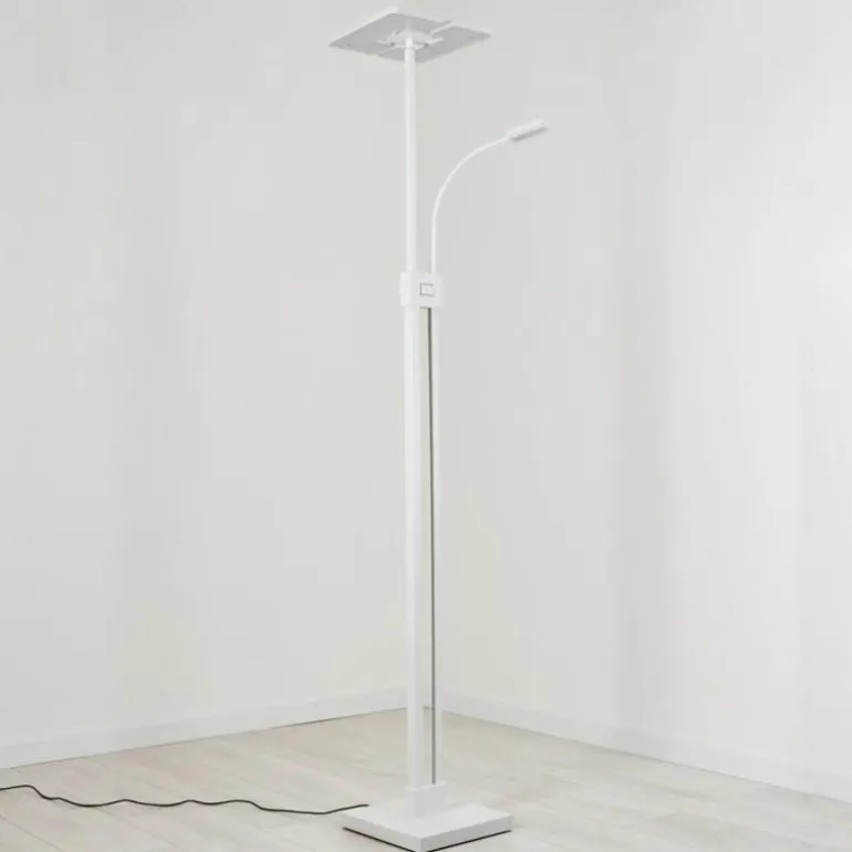 Lampadaire à vasque Janze LED Blanc, 2 lumières
