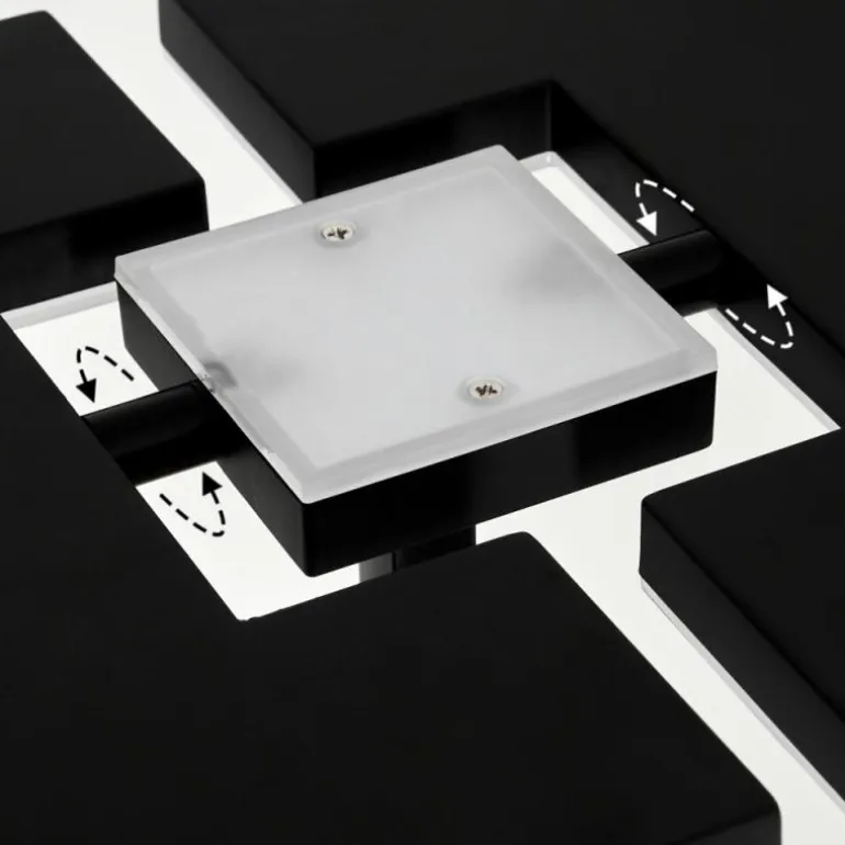 Lampadaire à vasque Janze LED Noir, 2 lumières