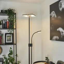 Lampadaire à vasque Janze LED Noir, 2 lumières