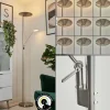 Lampadaire à vasque Murca LED Nickel mat, 2 lumières