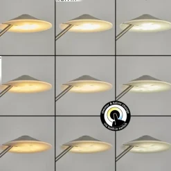 Lampadaire à vasque Murca LED Nickel mat, 2 lumières