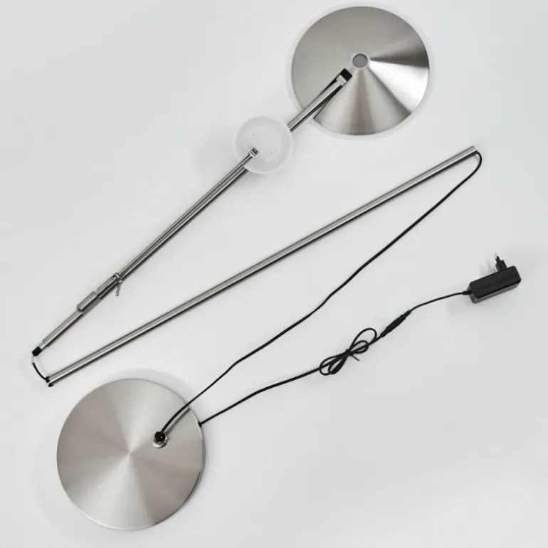 Lampadaire à vasque Murca LED Nickel mat, 2 lumières