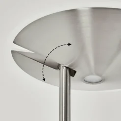 Lampadaire à vasque Murca LED Nickel mat, 2 lumières