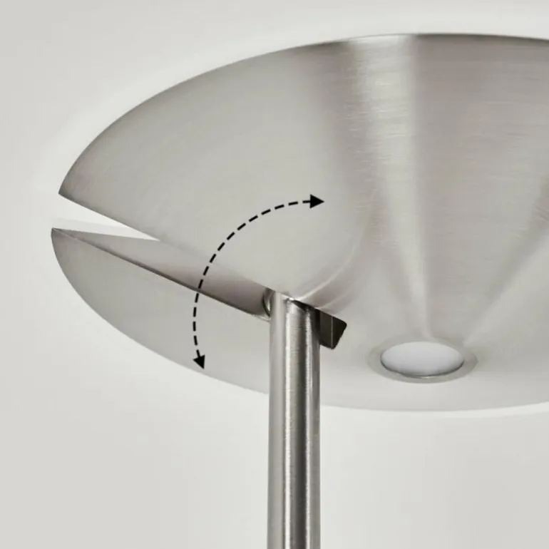 Lampadaire à vasque Murca LED Nickel mat, 2 lumières