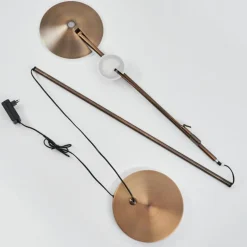 Lampadaire à vasque Murca LED Vieux laiton, 2 lumières