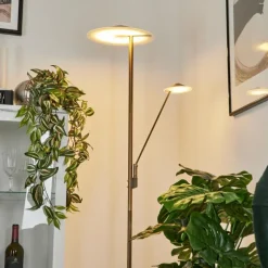 Lampadaire à vasque Murca LED Vieux laiton, 2 lumières