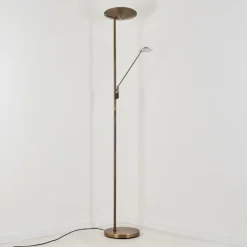 Lampadaire à vasque Murca LED Vieux laiton, 2 lumières