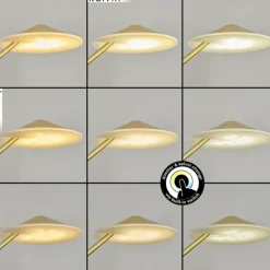 Lampadaire à vasque Murca LED Laiton, 2 lumières