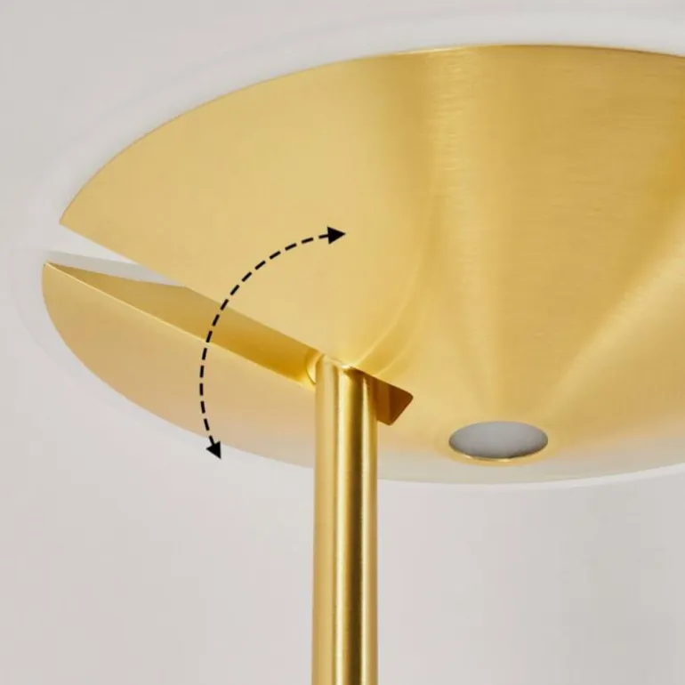 Lampadaire à vasque Murca LED Laiton, 2 lumières