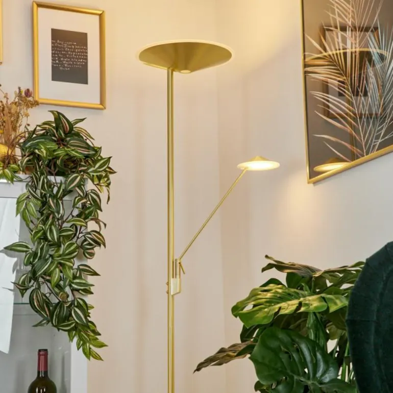 Lampadaire à vasque Murca LED Laiton, 2 lumières