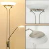 Lampadaire à vasque Biot LED Nickel mat, 2 lumières