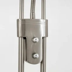 Lampadaire à vasque Biot LED Nickel mat, 2 lumières