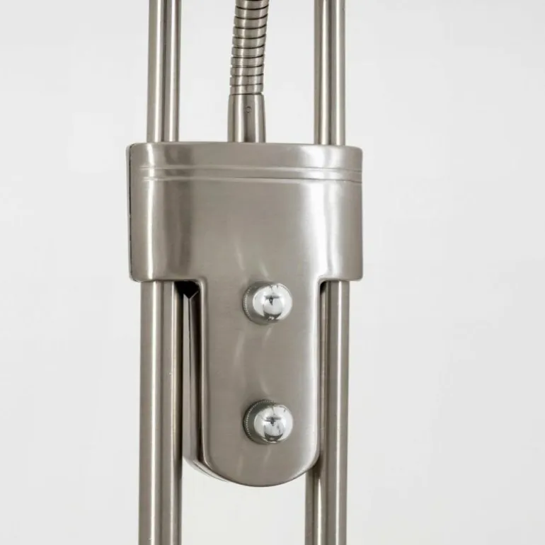 Lampadaire à vasque Biot LED Nickel mat, 2 lumières