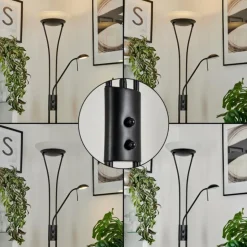 Lampadaire à vasque Chanlus LED Noir, 1 lumière