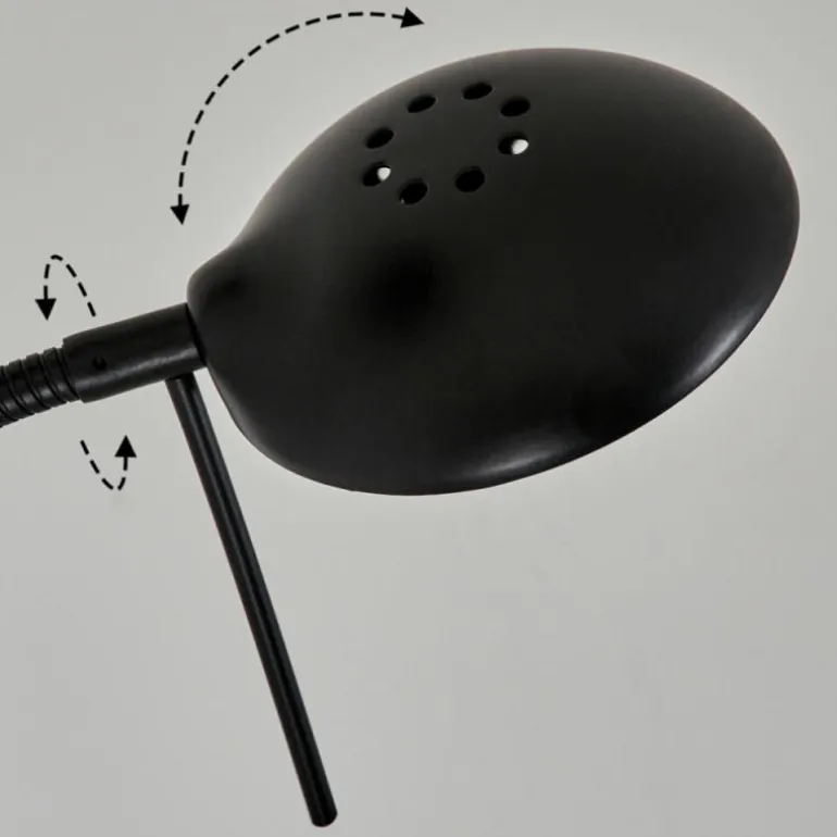 Lampadaire à vasque Chanlus LED Noir, 1 lumière