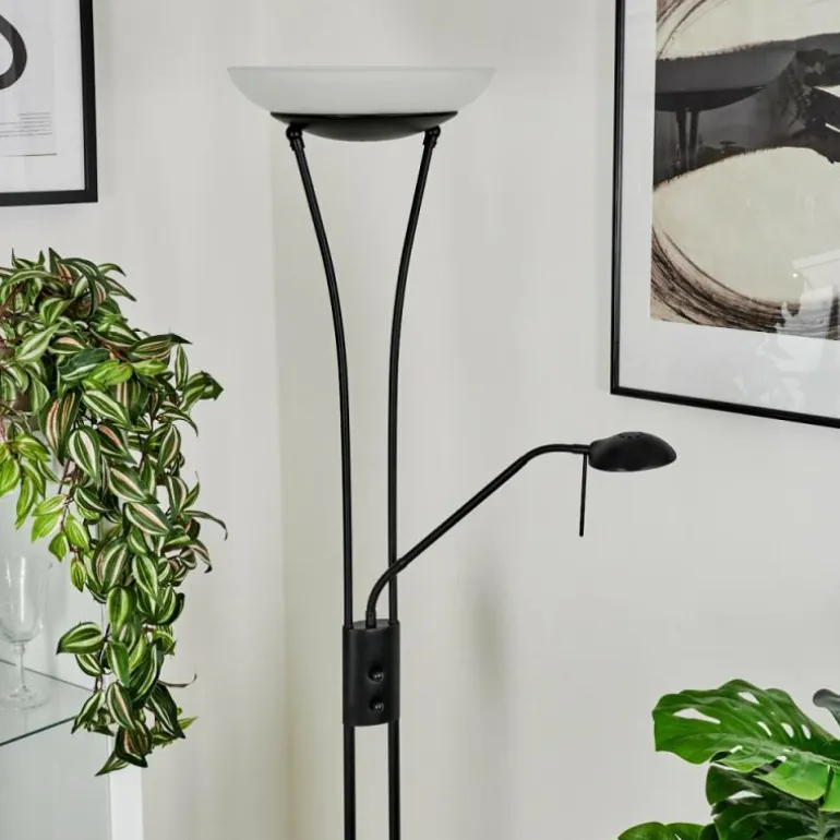 Lampadaire à vasque Chanlus LED Noir, 1 lumière