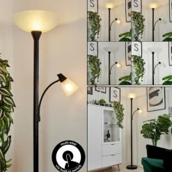 Lampadaire à vasque Phong LED Noir, 2 lumières