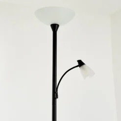 Lampadaire à vasque Phong LED Noir, 2 lumières