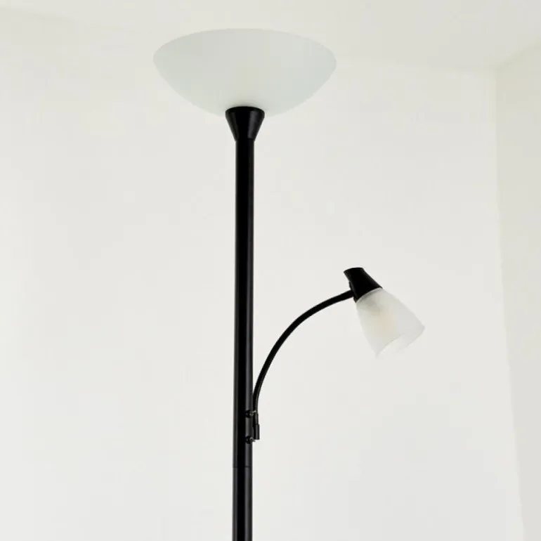 Lampadaire à vasque Phong LED Noir, 2 lumières