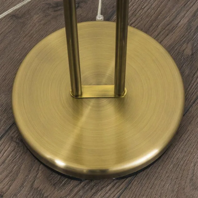Lampadaire à vasque Rom LED Vieux laiton, 2 lumières