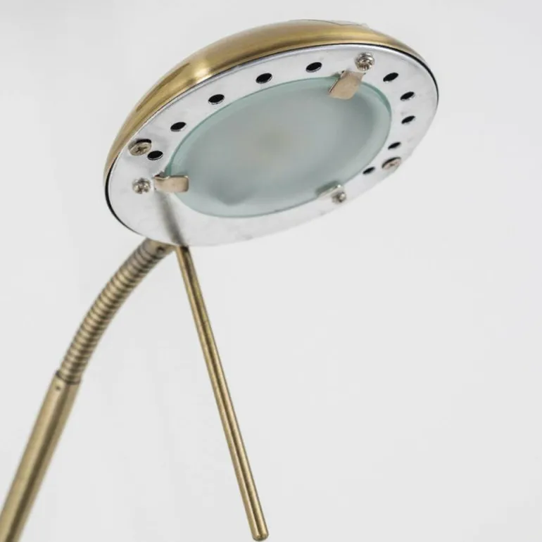 Lampadaire à vasque Rom LED Vieux laiton, 2 lumières
