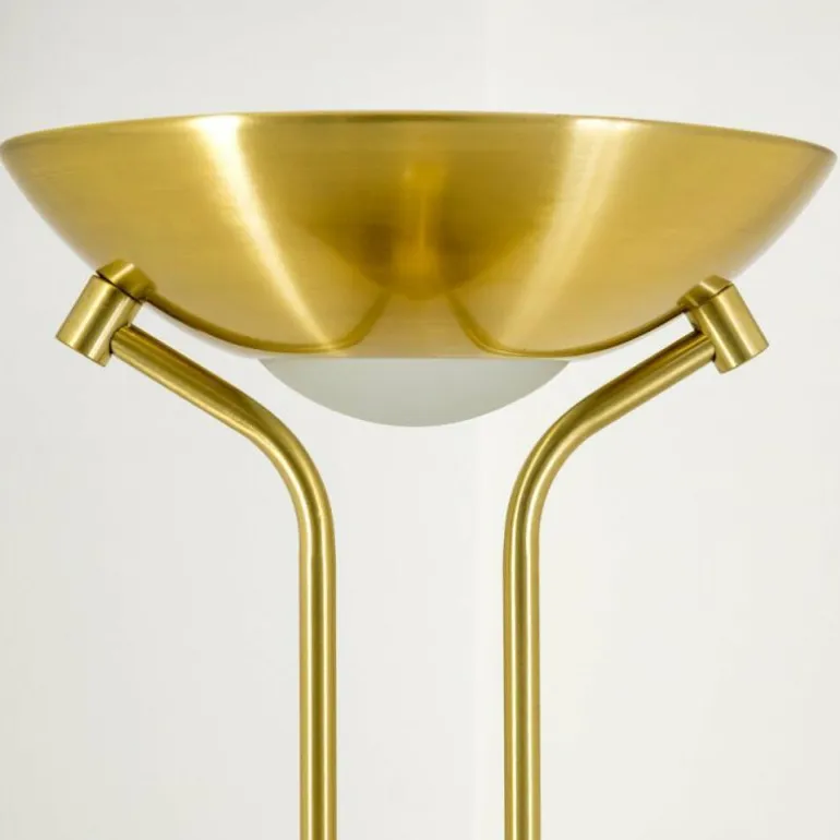 Lampadaire à vasque Rom LED Laiton, 2 lumières