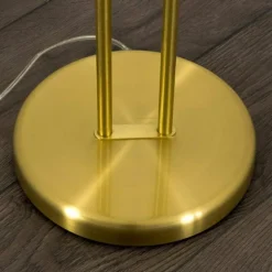 Lampadaire à vasque Rom LED Laiton, 2 lumières
