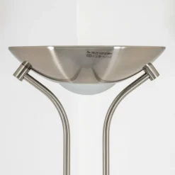 Lampadaire à vasque Rom LED Nickel mat, 2 lumières