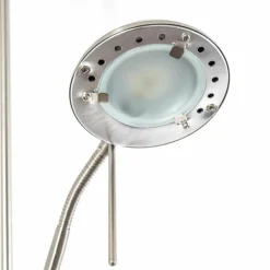 Lampadaire à vasque Rom LED Nickel mat, 2 lumières