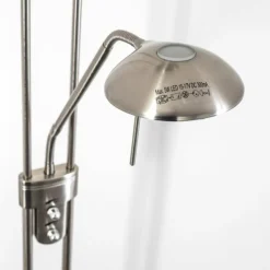 Lampadaire à vasque Rom LED Nickel mat, 2 lumières