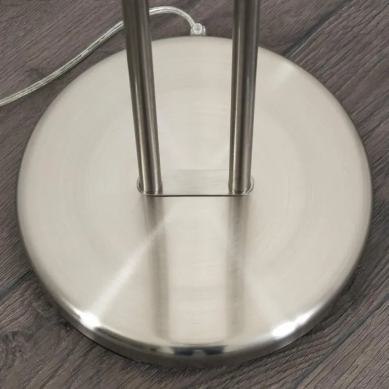Lampadaire à vasque Rom LED Nickel mat, 2 lumières