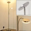 Lampadaire à vasque Veteli LED Chrome, Nickel mat, 2 lumières