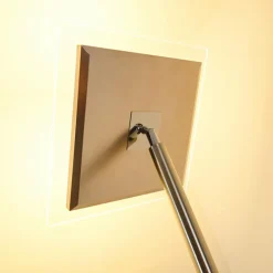 Lampadaire à vasque Veteli LED Chrome, Nickel mat, 2 lumières