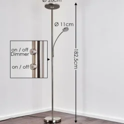 Lampadaire à vasque Veteli LED Blanc, 2 lumières