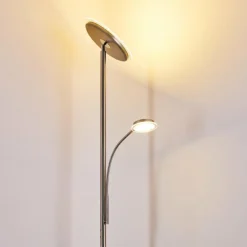 Lampadaire à vasque Veteli LED Blanc, 2 lumières