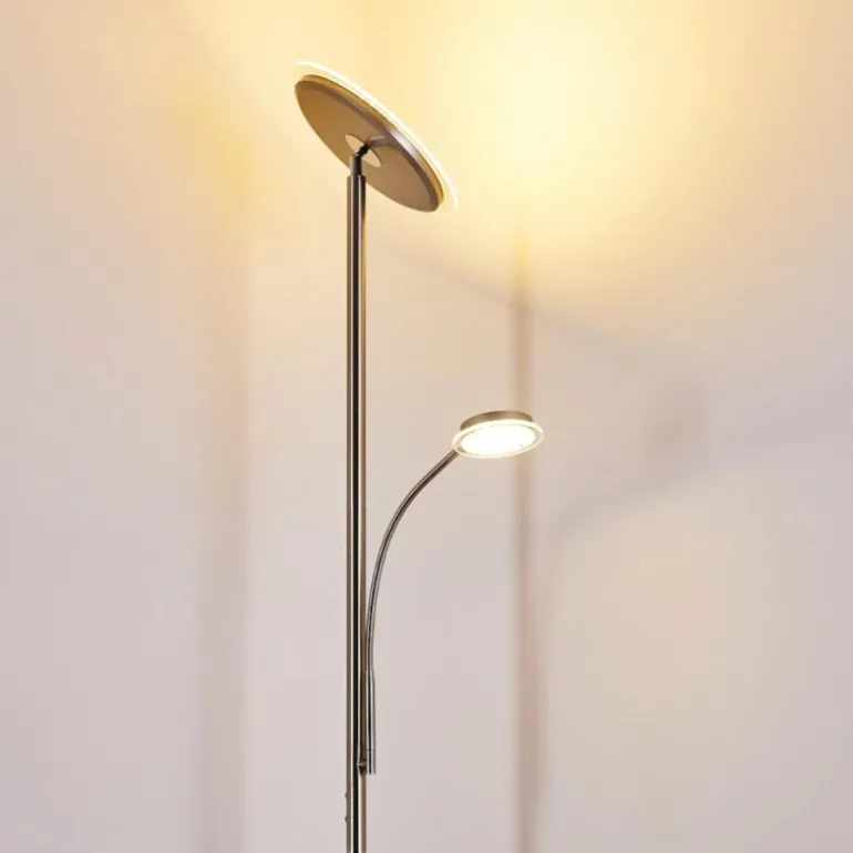 Lampadaire à vasque Veteli LED Blanc, 2 lumières