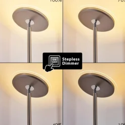 Lampadaire à vasque Veteli LED Blanc, 2 lumières