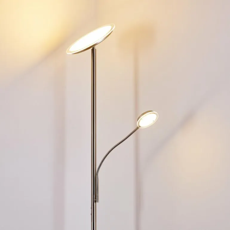 Lampadaire à vasque Veteli LED Blanc, 2 lumières