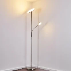 Lampadaire à vasque Veteli LED Blanc, 2 lumières
