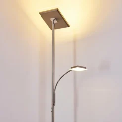 Lampadaire à vasque Veteli LED Acier inoxydable, 2 lumières