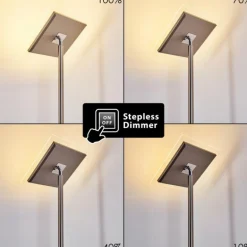 Lampadaire à vasque Veteli LED Acier inoxydable, 2 lumières