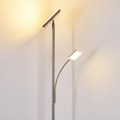 Lampadaire à vasque Veteli LED Acier inoxydable, 2 lumières