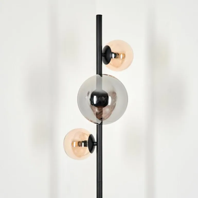 Lampadaire - Verre 10 cm, 15 cm Remaisnil Ambre, Fumé, 3 lumières
