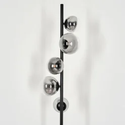 Lampadaire - Verre 10 cm, 12 cm Remaisnil Clair, Fumé, 5 lumières