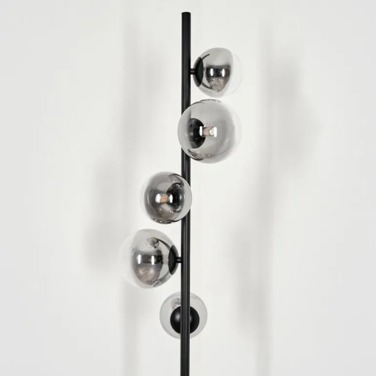 Lampadaire - Verre 10 cm, 12 cm Remaisnil Clair, Fumé, 5 lumières