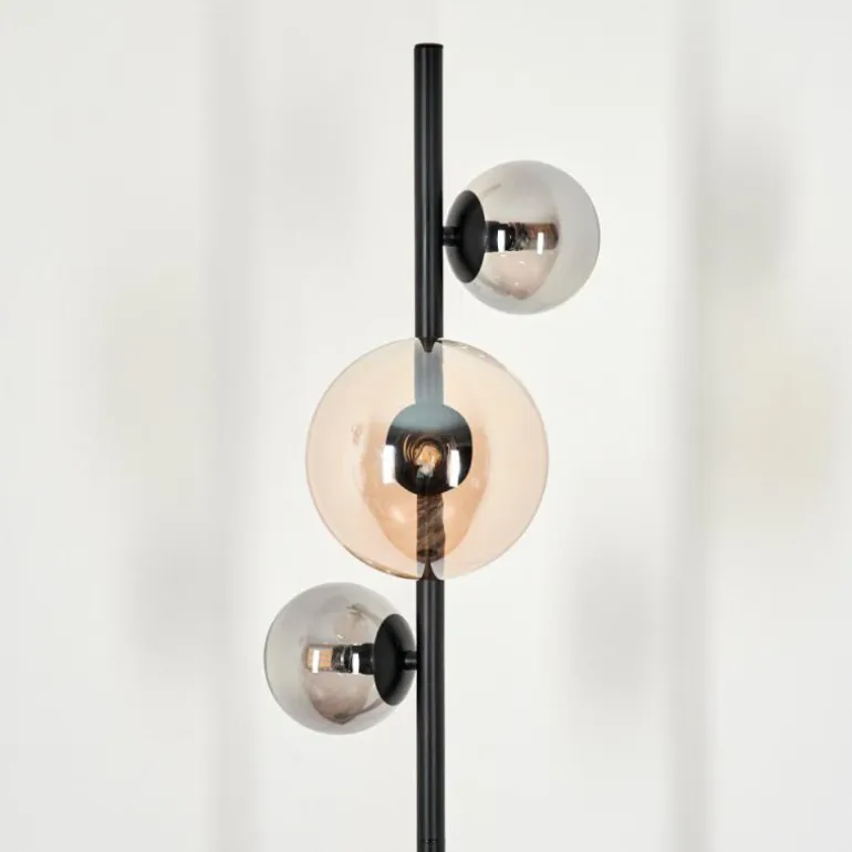 Lampadaire - Verre 10 cm, 15 cm Remaisnil Ambre, Fumé, 3 lumières
