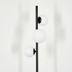 Lampadaire - Verre 10 cm, 12 cm Remaisnil Blanc, 3 lumières