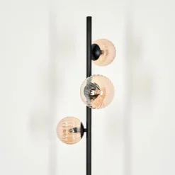 Lampadaire - Verre 10 cm, 12 cm Remaisnil Ambre, 3 lumières
